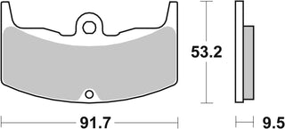 SBS Organic Brake Pads Front-Rear - 571HF-