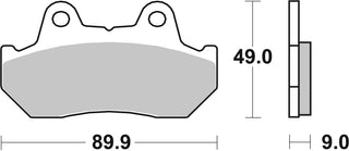 SBS Organic Brake Pads Front-Rear - 572HF-