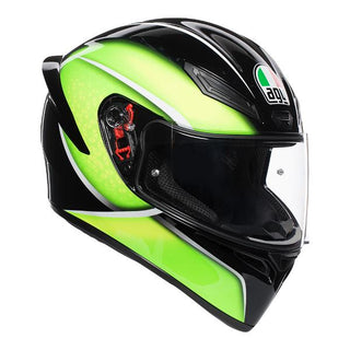 AGV K1 Qualify Full Face Helmet - Black/Lime - MotoHeaven