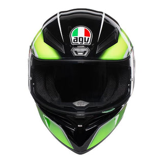 AGV K1 Qualify Full Face Helmet - Black/Lime - MotoHeaven