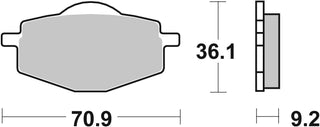 SBS Organic Brake Pads Front-Rear - 575HF-