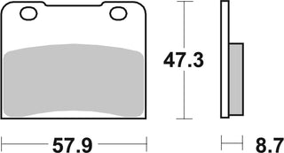 SBS FRICTION - Ceramic Front Brake Pads - 578HF-