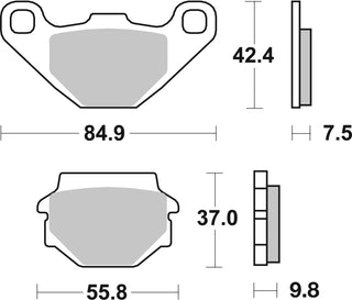 SBS FRICTION - Ceramic Rear Brake Pads - 586HF-