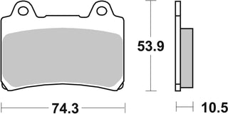 SBS Organic Brake Pads Front-Rear - 590HF-