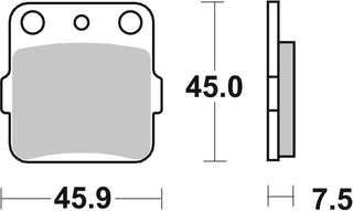 SBS Organic Brake Pads Front-Rear - 592HF-