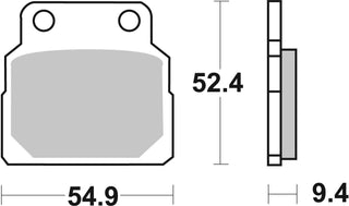 SBS Organic Brake Pads Front-Rear - 598HF-