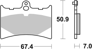 SBS Organic Brake Pads Front-Rear - 601HF-