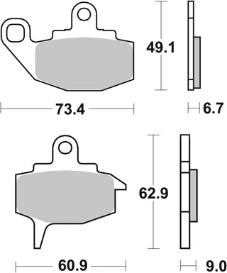 SBS FRICTION - Ceramic Front Brake Pads - 602HF-