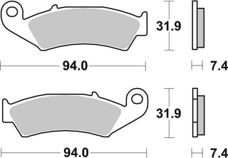 SBS FRICTION - Sinter Off Road Front Brake Pads - 603SI-