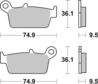 SBS FRICTION - Sinter Off Road Rear Brake Pads - 604SI-