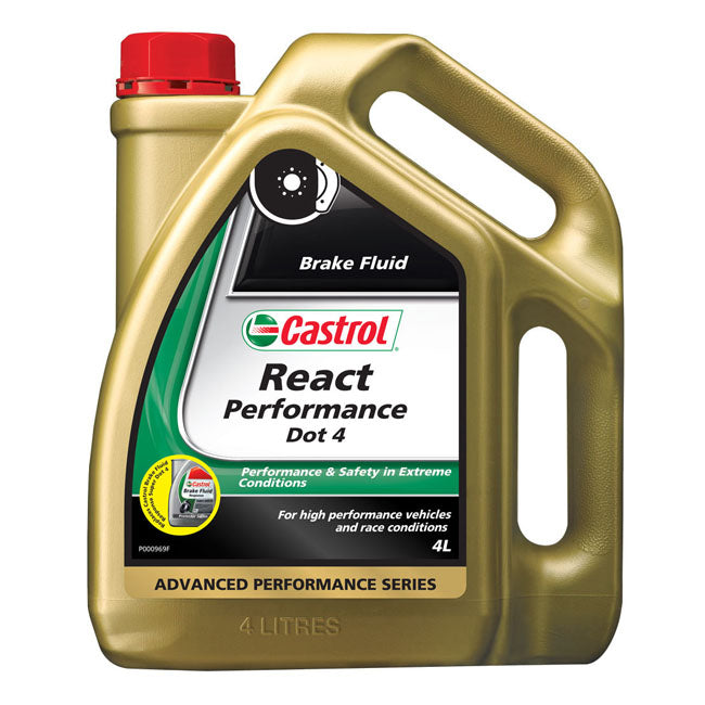 Castrol Brake Fluid React Performance Dot 4 4 Litre