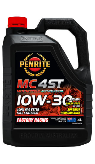 Penrite MC-4ST 10W-30 100% Pao Ester Full Synthetic Engine Oil 4 Litre