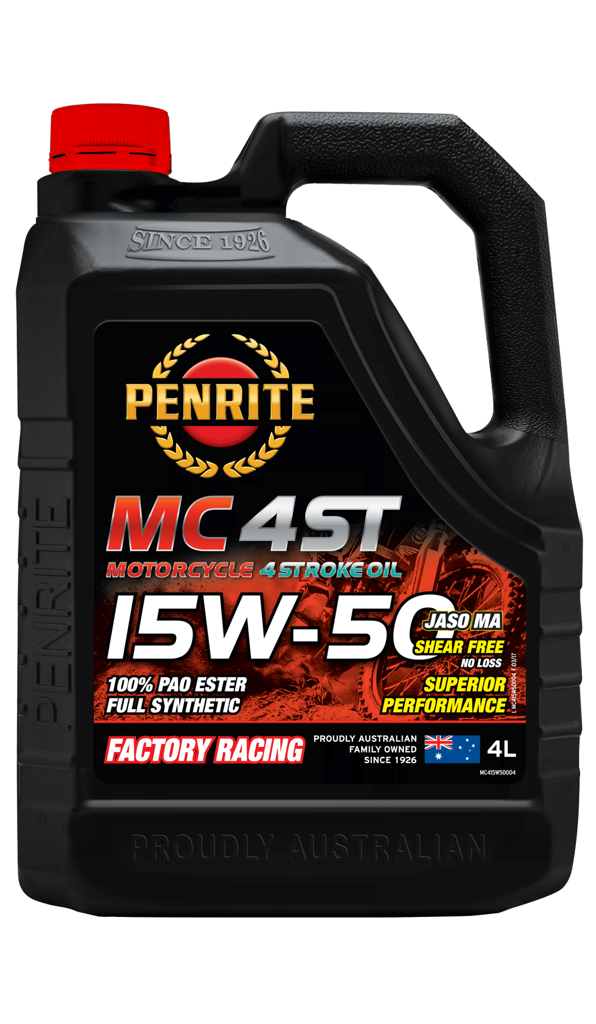 Penrite  MC-4ST 15W-50 100% Pao Ester Full Synthetic Engine Oil 4 Litre