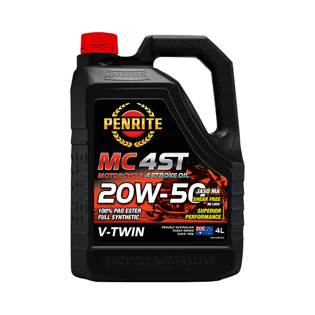 Penrite MC-4ST V Twin 20W-50 100% Pao Ester Full Synthetic Engine Oil 4 Litre