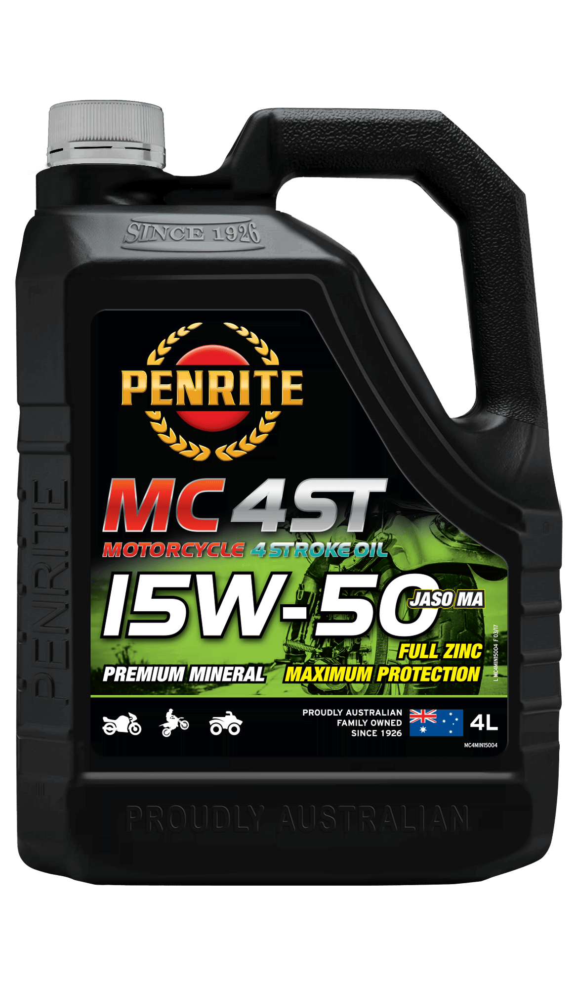 Penrite MC-4ST 15W-50 Mineral Engine Oil 4 Litre