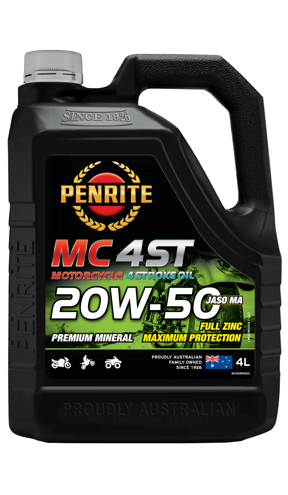 Penrite MC-4ST 20W-50 Mineral Engine Oil 4 Litre