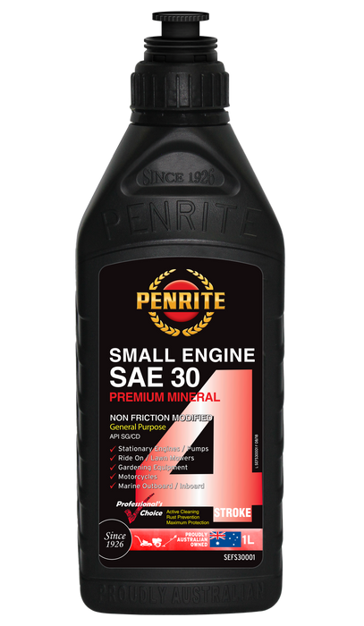 Penrite Small Engine 4 Stroke Sae 30 Mineral Engine Oil 1 Litre