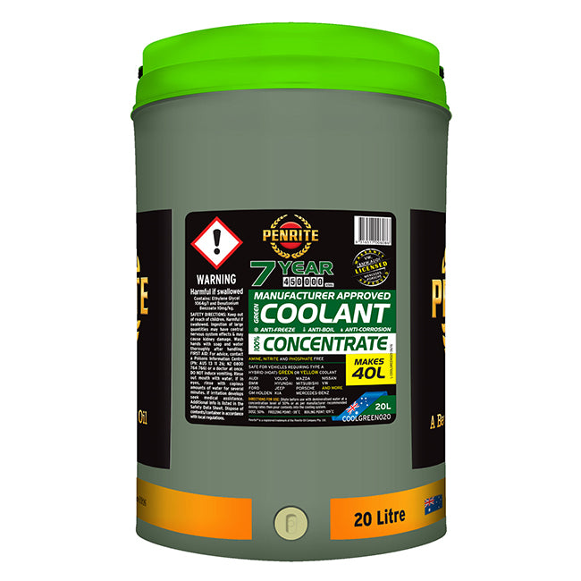 Penrite Green Oem Coolant Concentrate Coolant 20 Litre Drum