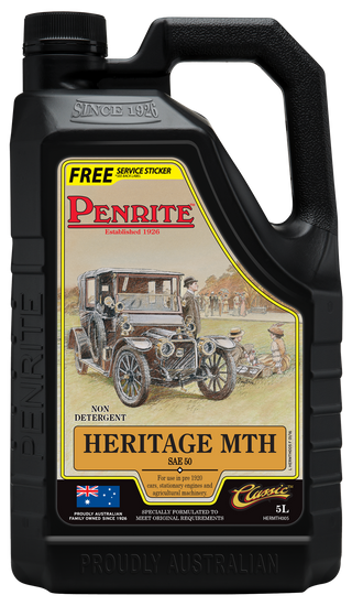 Penrite Heritage Mth Sae 50 Mineral Engine Oil 5 Litre