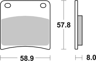 SBS Organic Brake Pads Front-Rear - 620HF-