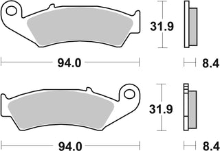 SBS FRICTION - Ceramic Rear Brake Pads - 623HF-