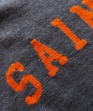 Saint Retro Knit Crew Charcoal Stripe