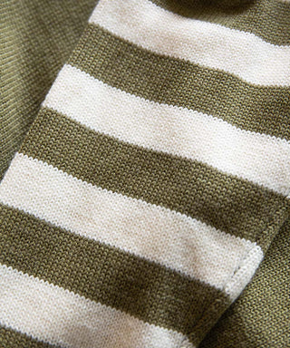 Saint Retro Knit Crew Olive Stripe