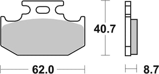 SBS FRICTION - Ceramic Rear Brake Pads - 632HF-