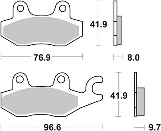SBS FRICTION - Sinter Rear Brake Pads - 633LS-