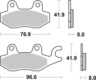 SBS FRICTION - Sinter Rear Brake Pads - 638LS-