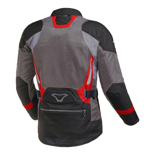 Macna Aerocon Motorcycle Jacket - Black/Grey/Red