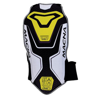 Macna Race Back Protector - Black/ White