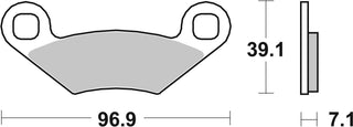 SBS FRICTION - Sinter Front / Rear ATV Brake Pads - 642ATS-