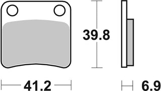 SBS Organic Brake Pads Front-Rear - 643HF-