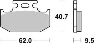 SBS FRICTION - Ceramic Rear Brake Pads - 648HF-