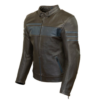 Merlin Holden Leather Jacket - Black/Blue