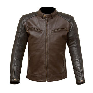 Merlin Chase Leather Jacket - Black/Plum