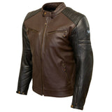 Merlin Chase Leather Jacket - Black/Plum