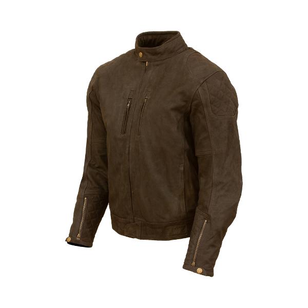 Merlin Stockton Motorcycle Leather Jacket -  Brown