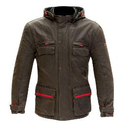 Merlin Everson Wax Cotton Motorcycle Jacket - Brown