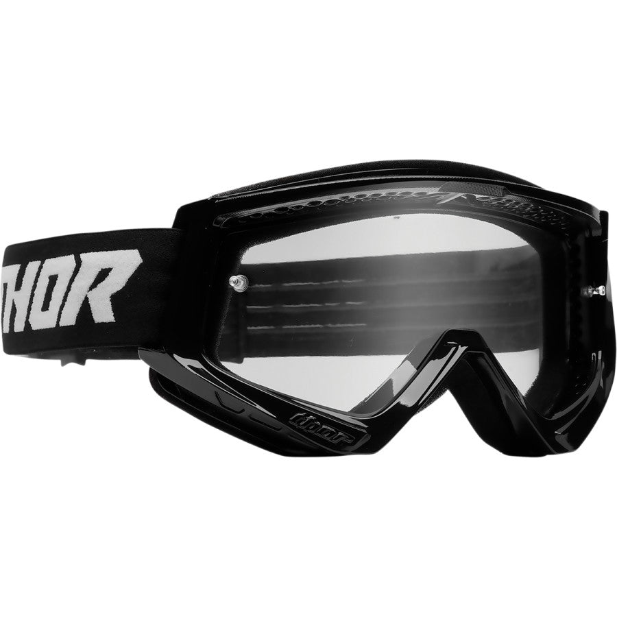 Thor Youth Combat Racer Goggles - Black/White