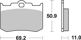 SBS FRICTION - Ceramic Front / Rear Brake Pads - 662HF-