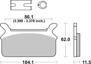 SBS FRICTION - Ceramic Rear H-D Brake Pads - 668H.HF-