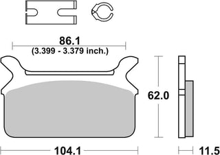 SBS Hd Sintered Brake Pads Rear - 668H.LS-