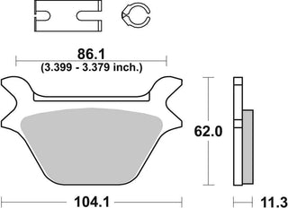 SBS Hd Sintered Brake Pads Rear - 669H.LS-