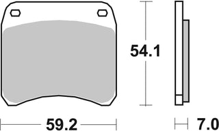 SBS Organic Brake Pads Front-Rear - 698HF-