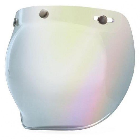 Bell Custom 500 3 Snap Bubble Helmet Visor - Silver Iridium