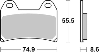 SBS Organic Brake Pads Front-Rear - 706HF-