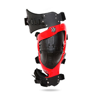 Asterisk Cell Motorcycle Knee Brace Pair  - Red