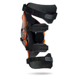 Asterisk Cell Motorcycle Knee Brace Pair  - Orange